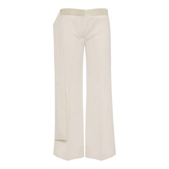 NEW VICTORIA BECKHAM grain depoudre blend pants in ivory